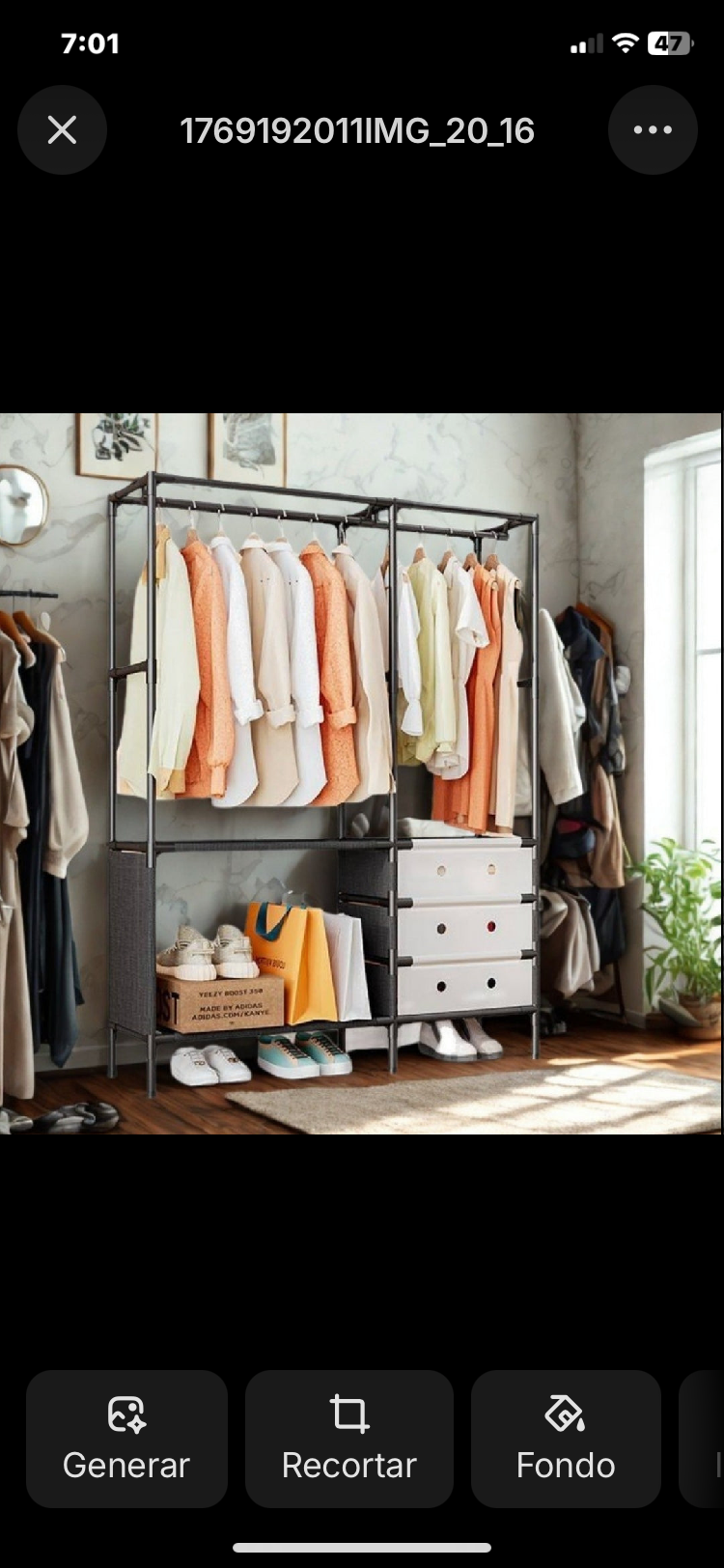 Organizador de Ropa Multifuncional con Zapatero - Perchero Portátil para Dormitorio